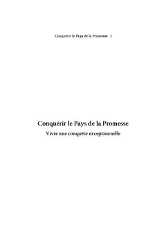 Conquerir le Pays de la Promesse