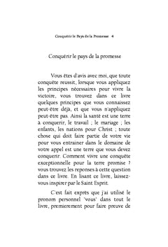Conquerir le Pays de la Promesse
