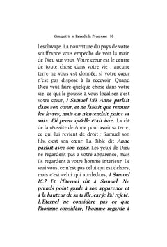 Conquerir le Pays de la Promesse
