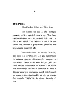 Les prieres de l'intercession et de l'accompagnement spirituel