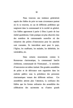 Les prieres de l'intercession et de l'accompagnement spirituel