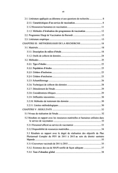 Evaluation de la qualite de l'offre des services de vaccination