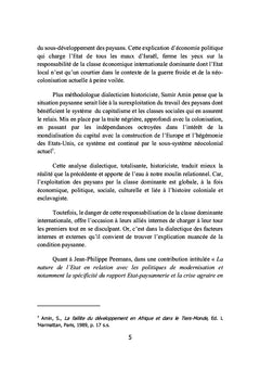 Politiques de developpement rural et paysannerie au Congo Kinshasa