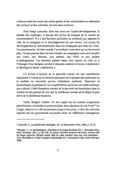 Politiques de developpement rural et paysannerie au Congo Kinshasa