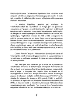Politiques de developpement rural et paysannerie au Congo Kinshasa