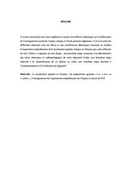 Didactique des marqueurs spatiaux en classe de FLE