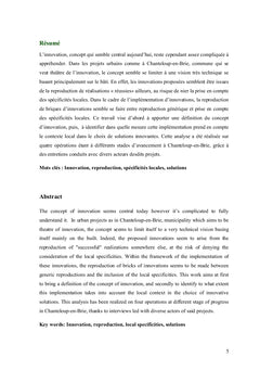 L'implementation de l'innovation