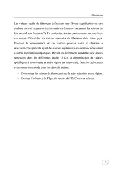 Quelle valeur seuil du Fibroscan hépatique chez le sujet sain ?