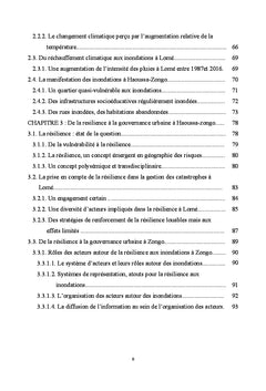 Gouvernance urbaine et resilience sociale au changement climatique