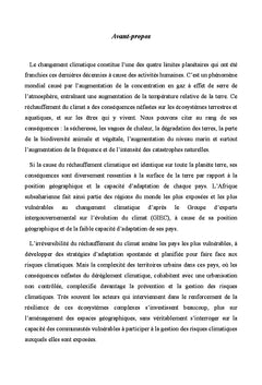 Gouvernance urbaine et resilience sociale au changement climatique