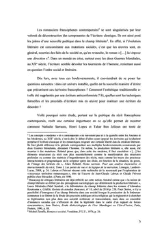 Poetique du recit francophone contemporain