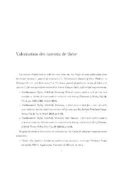 Etude Mathématique de systèmes modélisant des phénomènes mécaniques