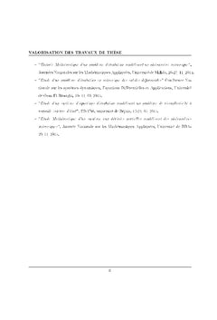 Etude Mathématique de systèmes modélisant des phénomènes mécaniques