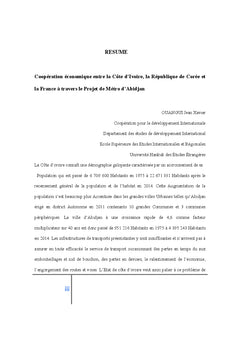 Coopération économique Côte d'Ivoire, République de Corée et la France