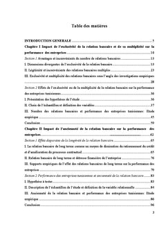 Relation bancaire et performance des entreprises