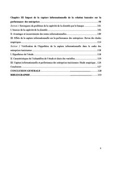Relation bancaire et performance des entreprises