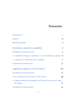 Microfinance et Capabilites: