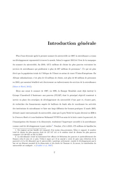 Microfinance et Capabilites: