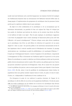 Microfinance et Capabilites: