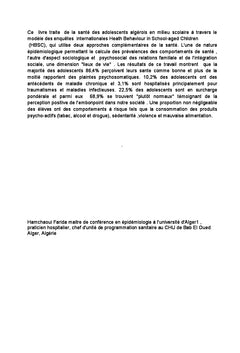 Santé des adolescents algérois en milieu scolaire