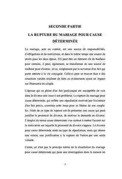 La rupture du mariage par la volonté unilatérale de l'épouse