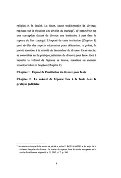 La rupture du mariage par la volonté unilatérale de l'épouse