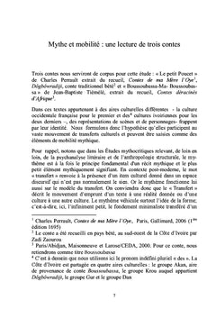 Littérature et identités: quelques lectures mythocritiques
