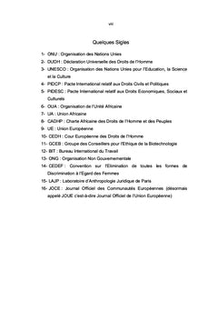 Theorie et pratique des droits de l'Homme