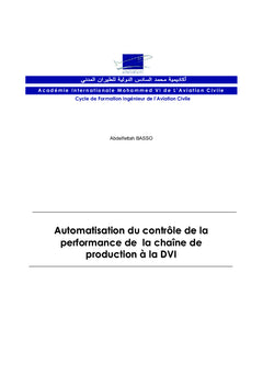 Automatisation du contrôle de performance d'une chaîne de production