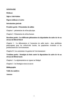 De la Gestion de l'Environnement des Niayes Dakar-Senegal en Question
