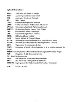 De la Gestion de l'Environnement des Niayes Dakar-Senegal en Question