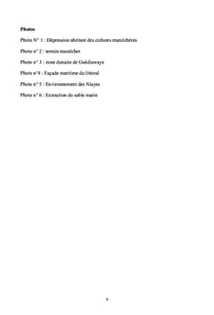 De la Gestion de l'Environnement des Niayes Dakar-Senegal en Question