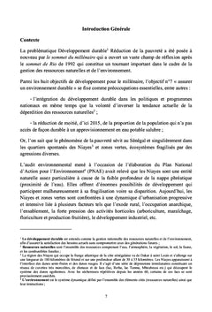 De la Gestion de l'Environnement des Niayes Dakar-Senegal en Question