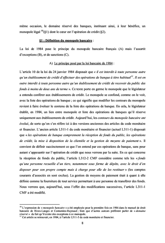 Le monopole bancaire français face au droit de l'Union europeenne
