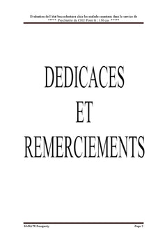 Evaluation Bucco-dentaire dans le Service de Psychiatrie C.H.U Point G