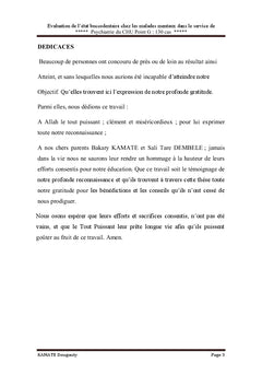 Evaluation Bucco-dentaire dans le Service de Psychiatrie C.H.U Point G