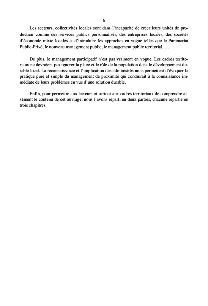 Le management public territorial pour un développement durable