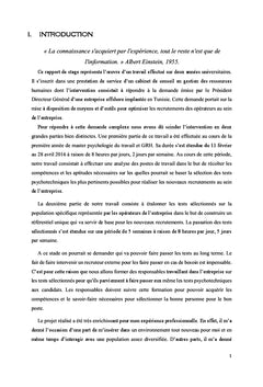 Analyse du travail et sélection psychotechnique