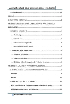 Application web pour un reseau social estudiantin