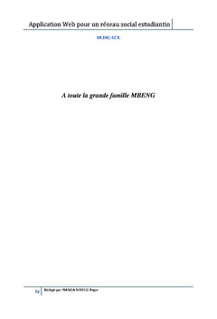 Application web pour un reseau social estudiantin