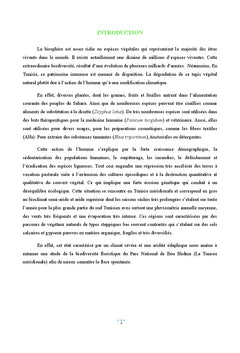 Biodiversite Specifique de la Flore du Parc National de Bou Hedma