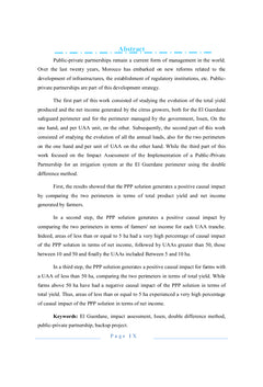 Contribution à l'évaluation d'impact d'un Partenariat Public-Privé