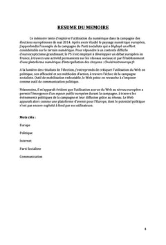 EP2014 : Une campagne socialiste numérique