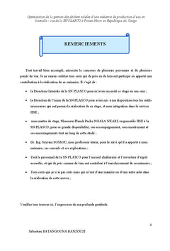 Optimisation de la gestion des dechets d'une industrie