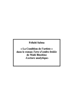 La Condition de l'artiste dans "Terre d'Ombre brûlée" de Mahi Binebine