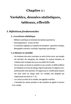 Statistiques Descriptives