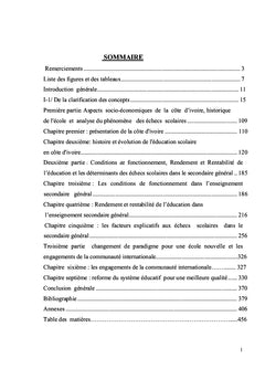 Les déterminants des échecs scolaires dans l'enseignement secondaire