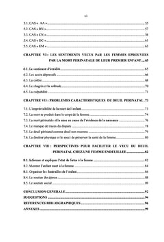 Problematique du deuil consecutif A la mort perinatale