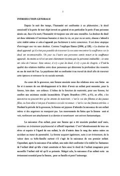 Problematique du deuil consecutif A la mort perinatale