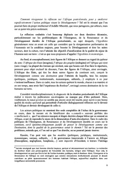 Philosophie de l'Émergence et de la Renaissance africaines